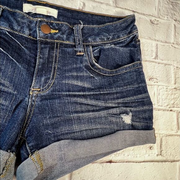 Forever 21 Denim Jean Shorts Size 27 Rolled Cuff Casual - Picture 3 of 6